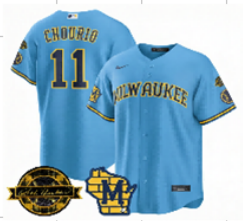 Men 2026 Milwaukee Brewers #11 Chourio blue Game Nike MLB Jersey 0403002